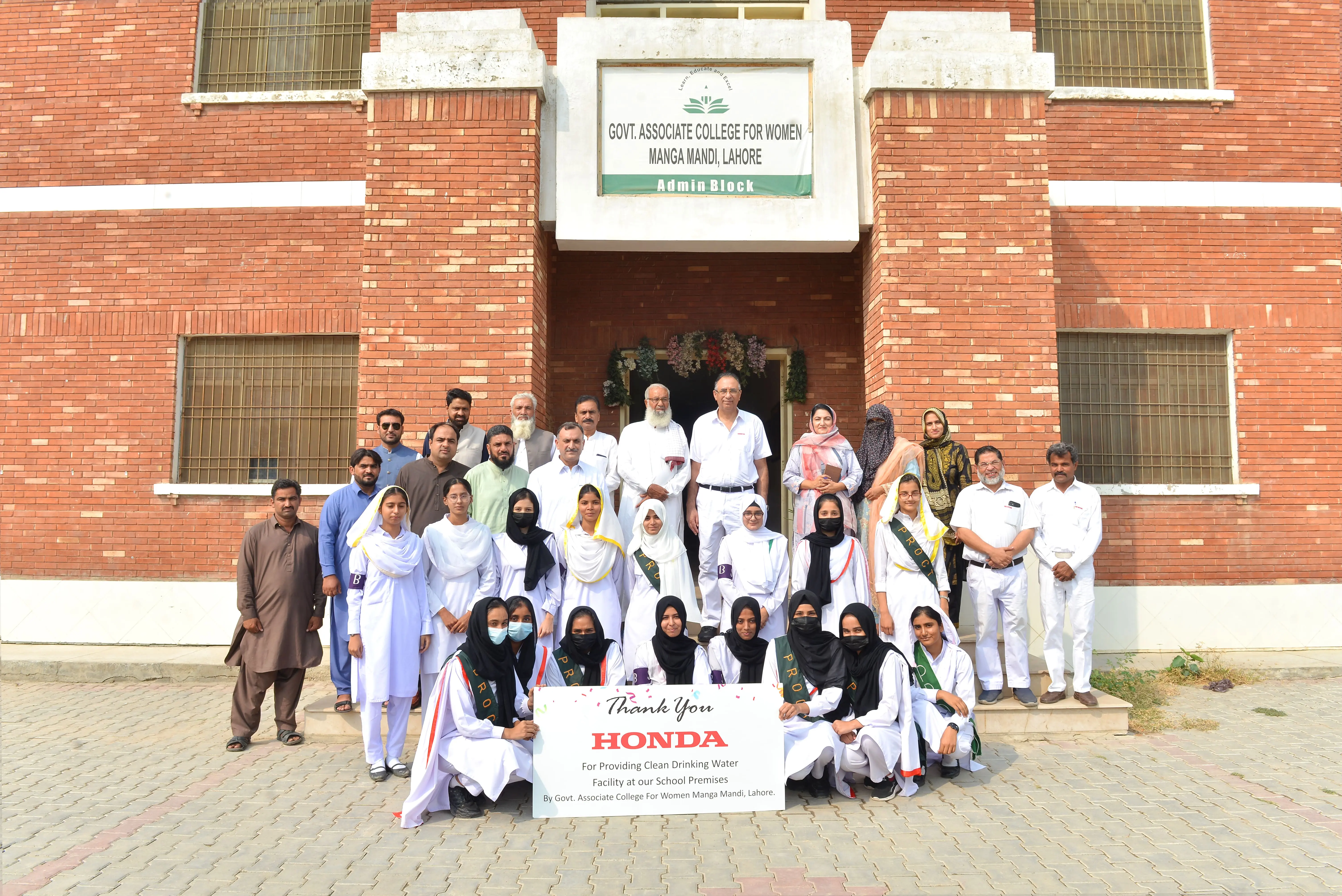 Honda Atlas Cars (Pakistan) Limited Ensures Access to Clean Drinking Water at Government Girls College, Manga Mandi, Lahore